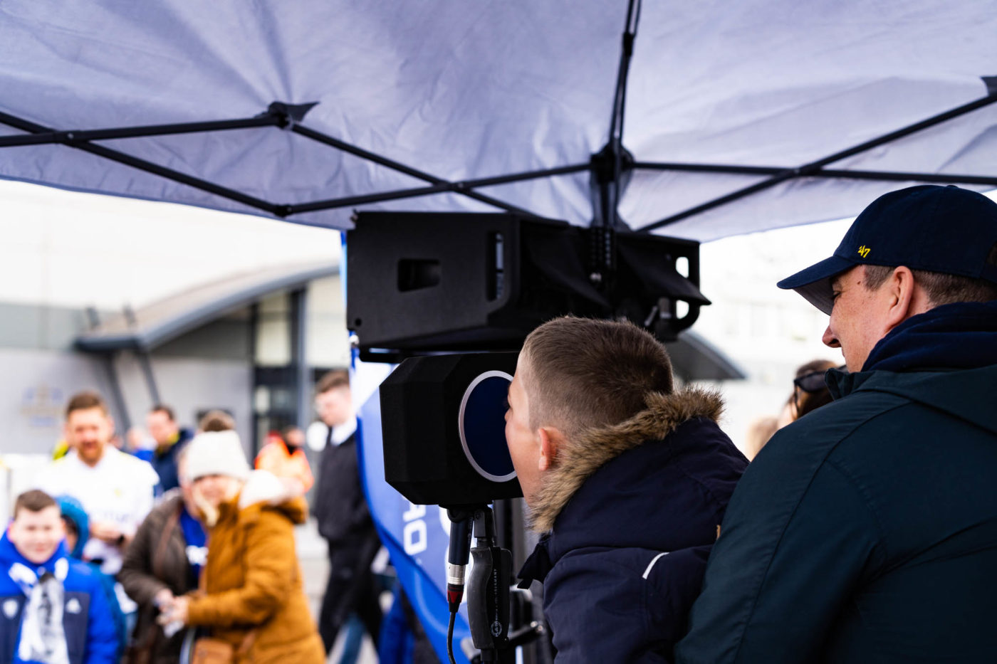 Microphone marching on together chant
