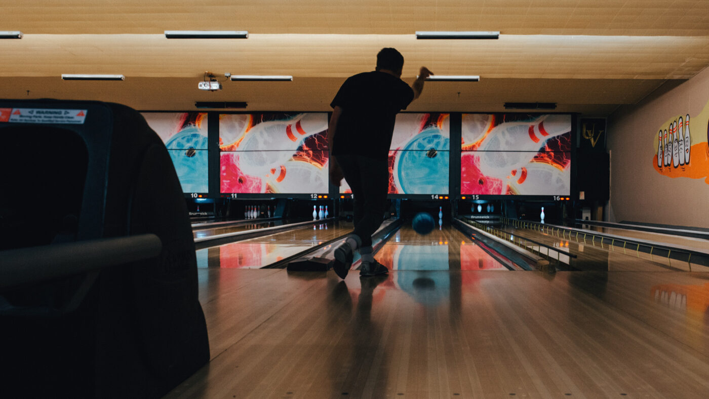 View of someone bowling