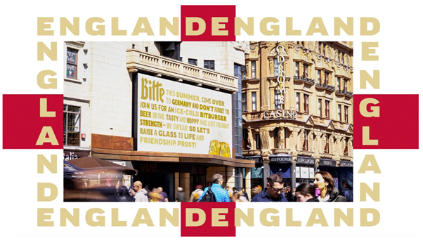 Bitburger advert in London